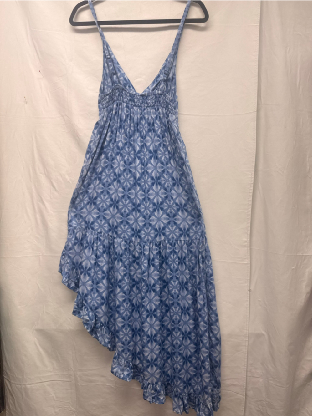 Arizona Jean Co M Blue White Tie-Dye Asymmetrical Dress M